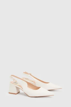 Chaussures De Ville Patricia À Bride Arrière En Synthétiquecuir Avec Talon Bloc Moyen