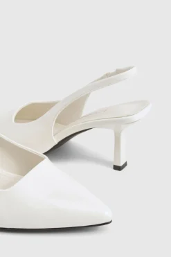 Chaussures de ville pour pieds larges à bride arrière et à talon aiguille bas