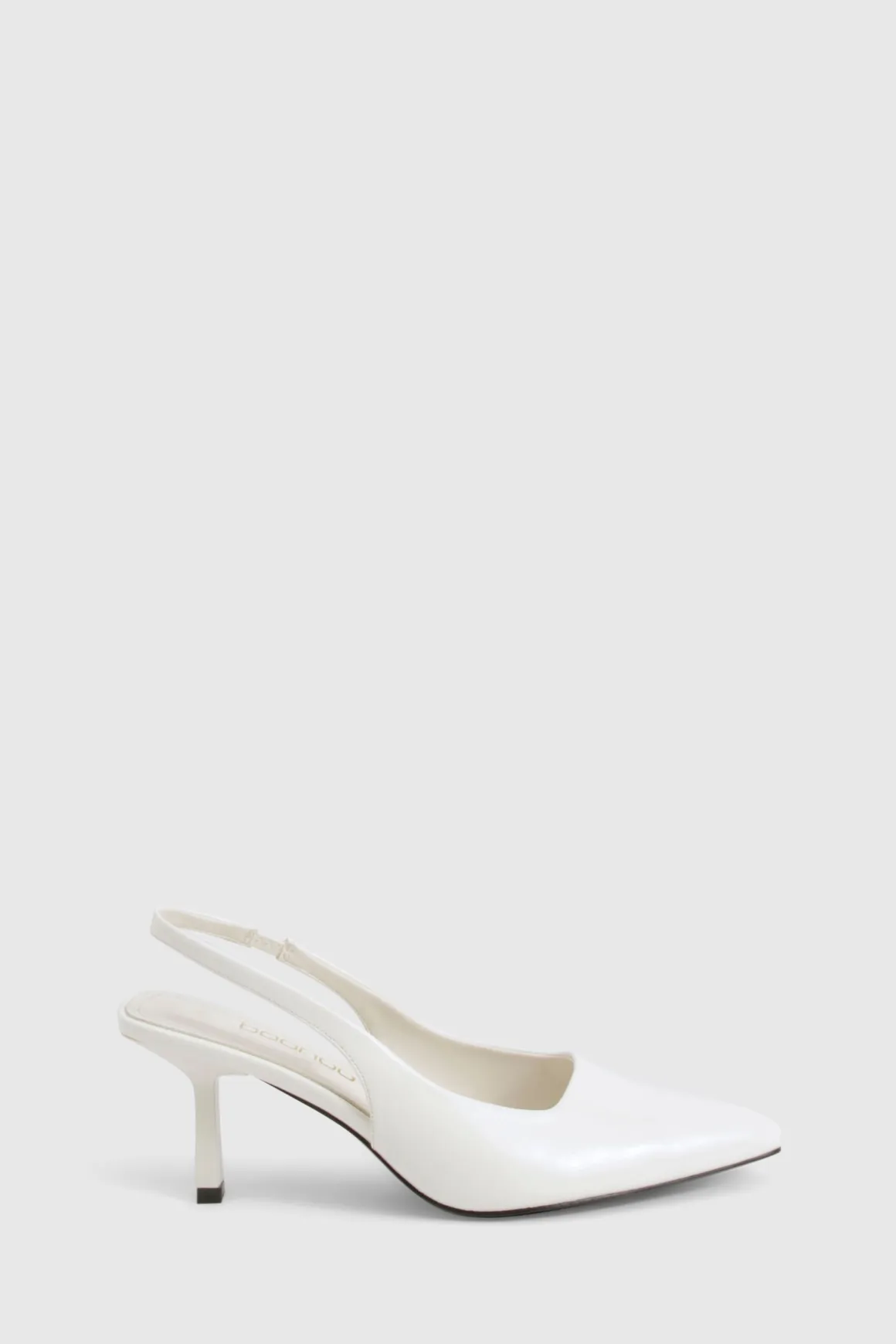 Chaussures de ville pour pieds larges à bride arrière et à talon aiguille bas