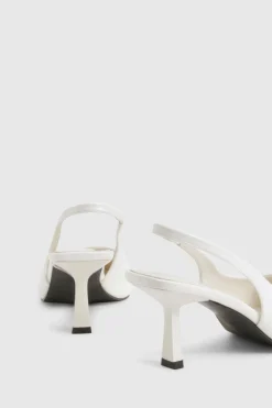 Chaussures de ville pour pieds larges à bride arrière et à talon aiguille bas