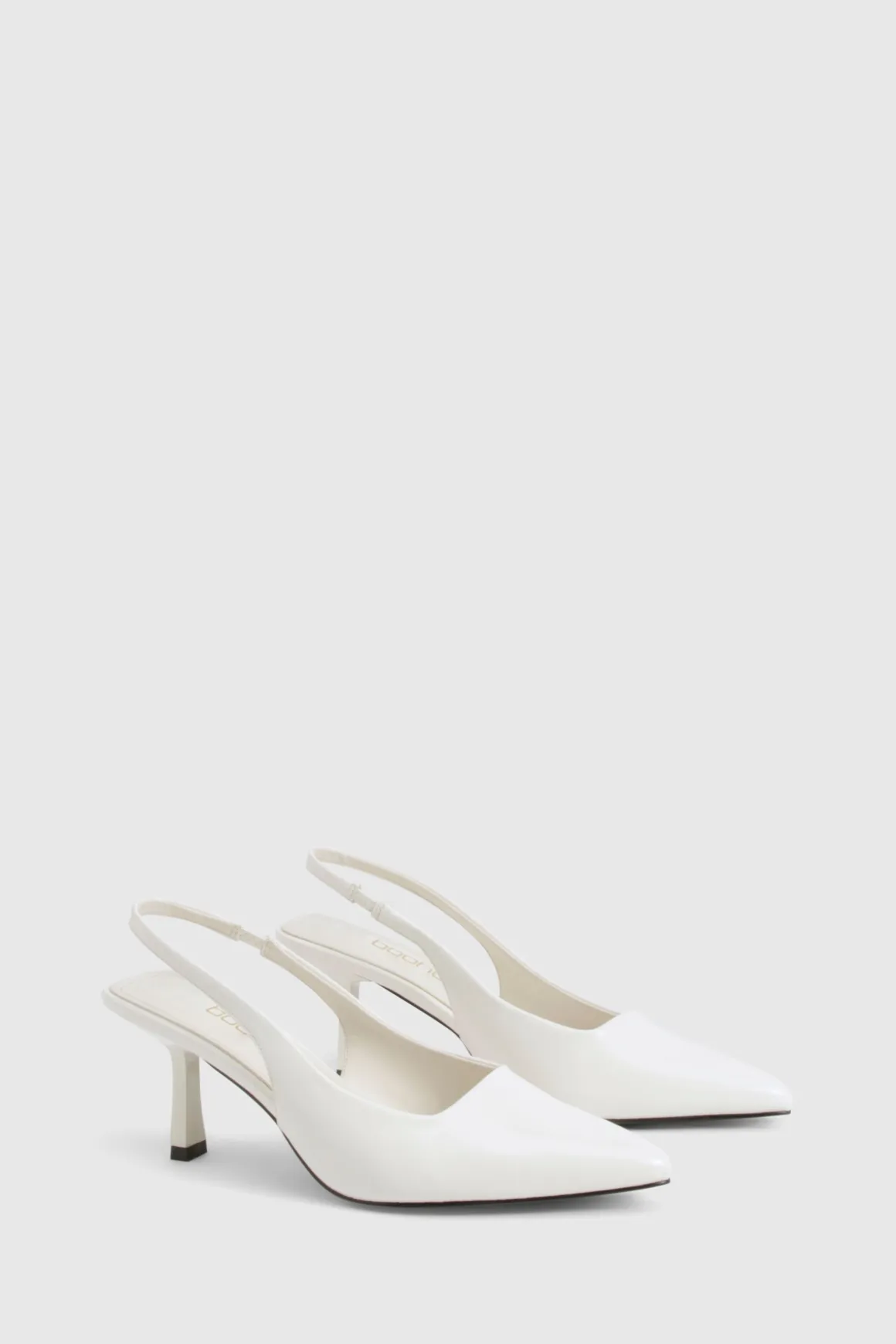 Chaussures de ville pour pieds larges à bride arrière et à talon aiguille bas