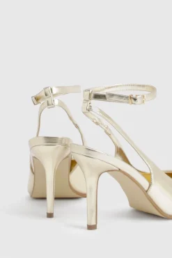 Chaussures de ville pour pieds larges à talon haut avec bride de cheville