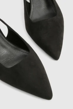 Chaussures de ville slingback à talon aiguille bas et coupe large