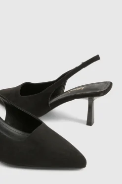Chaussures de ville slingback à talon aiguille bas et coupe large
