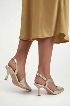 Chaussures De Ville À Talon Bottier Avec Bride Arrière Asymétrique Et Semelle Confort Evelyn Coupe Large