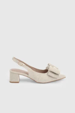 Dorothy Perkins Chaussures De Ville Vania À Talon Bloc Moyen En Textile Avec Détail Nœud< Chaussures À Talons|Escarpins