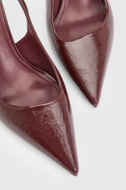 Chaussures Escarpins À Talon Aiguille Haut Avec Bride Arrière Maja En Synthétiquecuir Craquelé