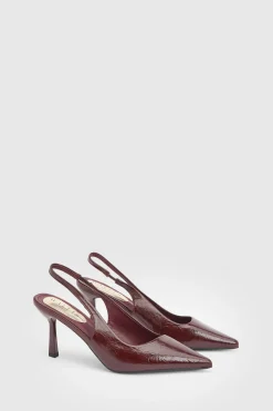 Chaussures Escarpins À Talon Aiguille Haut Avec Bride Arrière Maja En Synthétiquecuir Craquelé