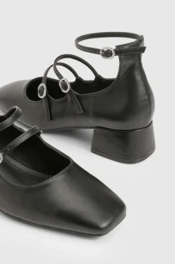 Chaussures Mary Jane à bout carré et triple bride