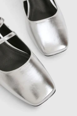 Chaussures Mary Jane à bout carré et trois brides