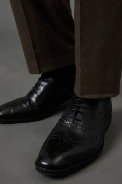 Chaussures Oxford Richelieu en Cuir Noir Élégantes