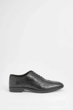 Chaussures Oxford Richelieu en Cuir Noir Élégantes