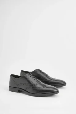 Chaussures Oxford Richelieu en Cuir Noir Élégantes