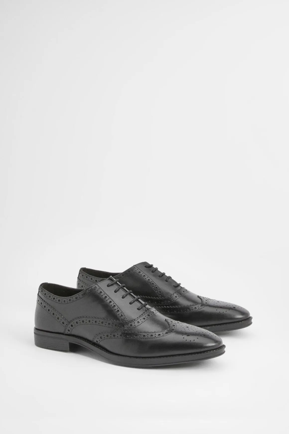 Chaussures Oxford Richelieu en Cuir Noir Élégantes