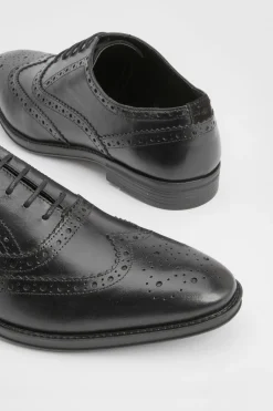Chaussures Oxford Richelieu en Cuir Noir Élégantes