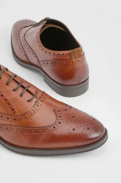 Chaussures Oxford Richelieu en Cuir Tan Élégantes