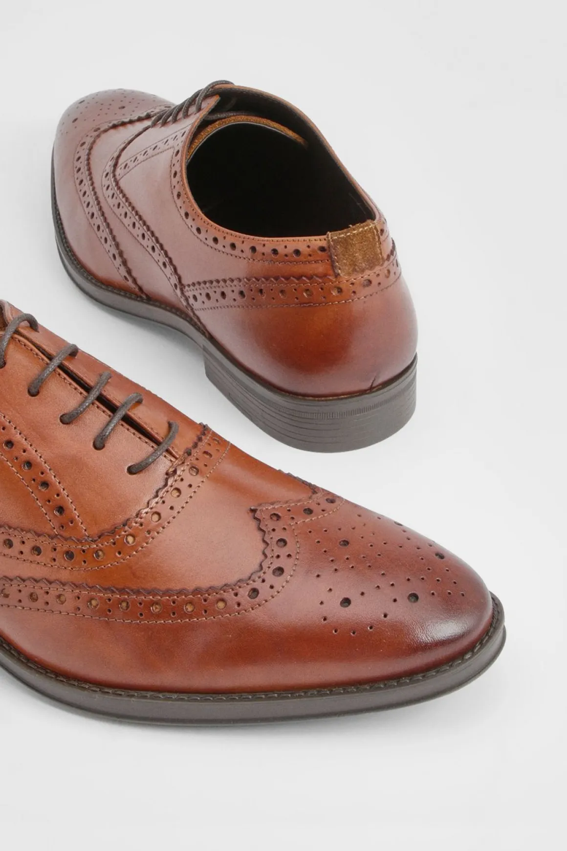 Chaussures Oxford Richelieu en Cuir Tan Élégantes