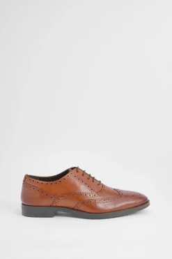 Chaussures Oxford Richelieu en Cuir Tan Élégantes