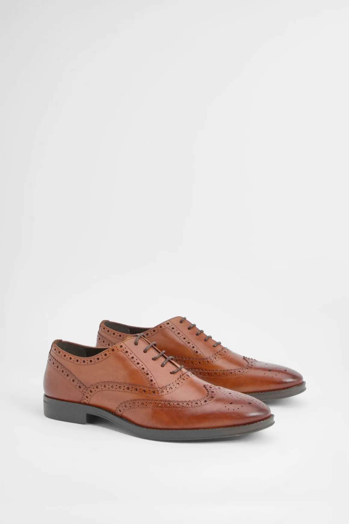Chaussures Oxford Richelieu en Cuir Tan Élégantes