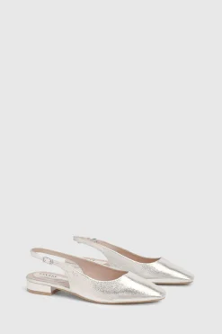 Chaussures Plates À Bride Arrière Millie En Synthétiquecuir Métallisé