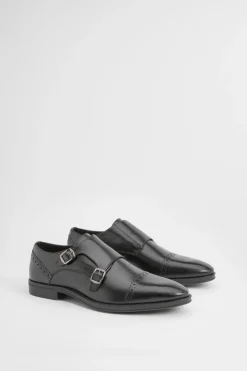 Burton Chaussures Richelieu es en Cuir à Boucles Monk Strap<Homme Chaussures Et Mocassins