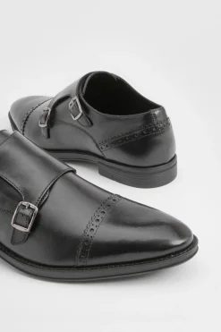 Burton Chaussures Richelieu es en Cuir à Boucles Monk Strap<Homme Chaussures Et Mocassins