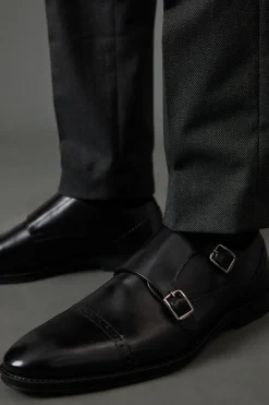 Burton Chaussures Richelieu es en Cuir à Boucles Monk Strap<Homme Chaussures Et Mocassins