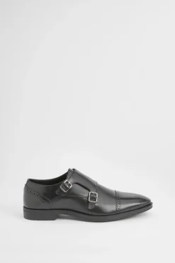 Burton Chaussures Richelieu es en Cuir à Boucles Monk Strap<Homme Chaussures Et Mocassins