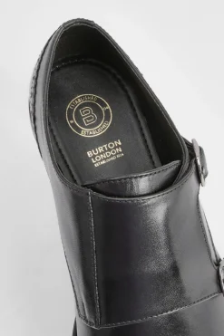 Burton Chaussures Richelieu es en Cuir à Boucles Monk Strap<Homme Chaussures Et Mocassins