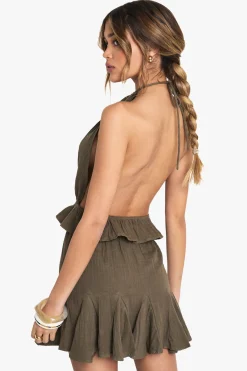 Cheesecloth Godet Hem Mini Skirt
