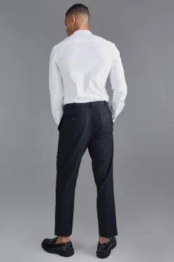 Chemise Ajustée Col Grand-Père