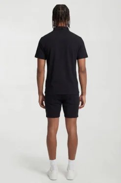 Chemise Ajustée En Jersey À Manches Courtes Et Col Bowling