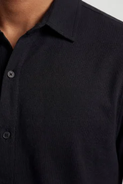 Chemise Ajustée En Jersey À Manches Courtes Et Col Bowling