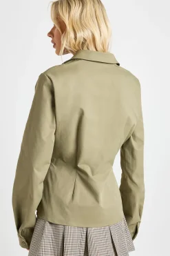 boohoo Chemise ajustée en sergé<Femme Tops D’Automne|Tops