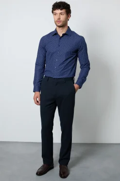 Burton Chemise Ajustée À Manches Longues À Micro-imprimé Abstrait<Homme Chemises