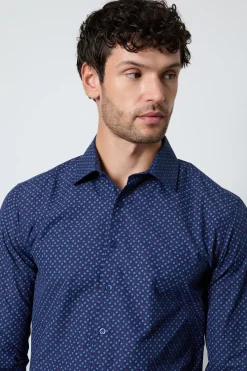 Burton Chemise Ajustée À Manches Longues À Micro-imprimé Abstrait<Homme Chemises