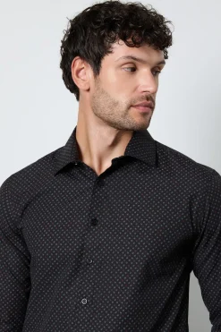 Burton Chemise Ajustée À Manches Longues Avec Micro-imprimé Abstrait<Homme Chemises