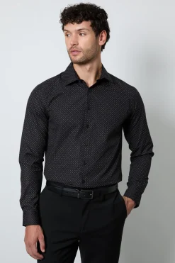 Burton Chemise Ajustée À Manches Longues Avec Micro-imprimé Abstrait<Homme Chemises
