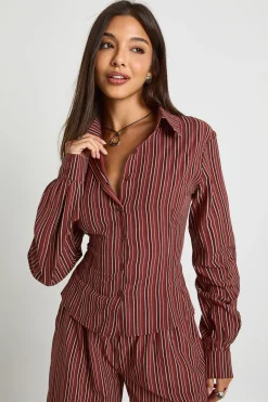 Chemise ajustée rayée