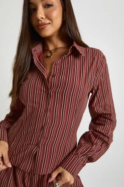 Chemise ajustée rayée