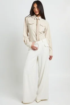 Chemise Ajustée À Rayures Cintrée