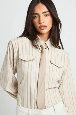 Chemise Ajustée À Rayures Cintrée