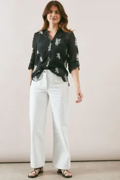Wallis Chemise Ample Brodée<Femme Tops