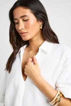 Chemise Ample En Lin Col V