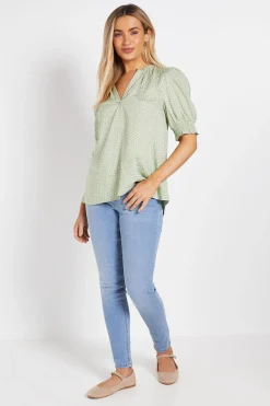 Dorothy Perkins Chemise Ample À Manches Bouffantes Imprimé À Pois<Femme Tops