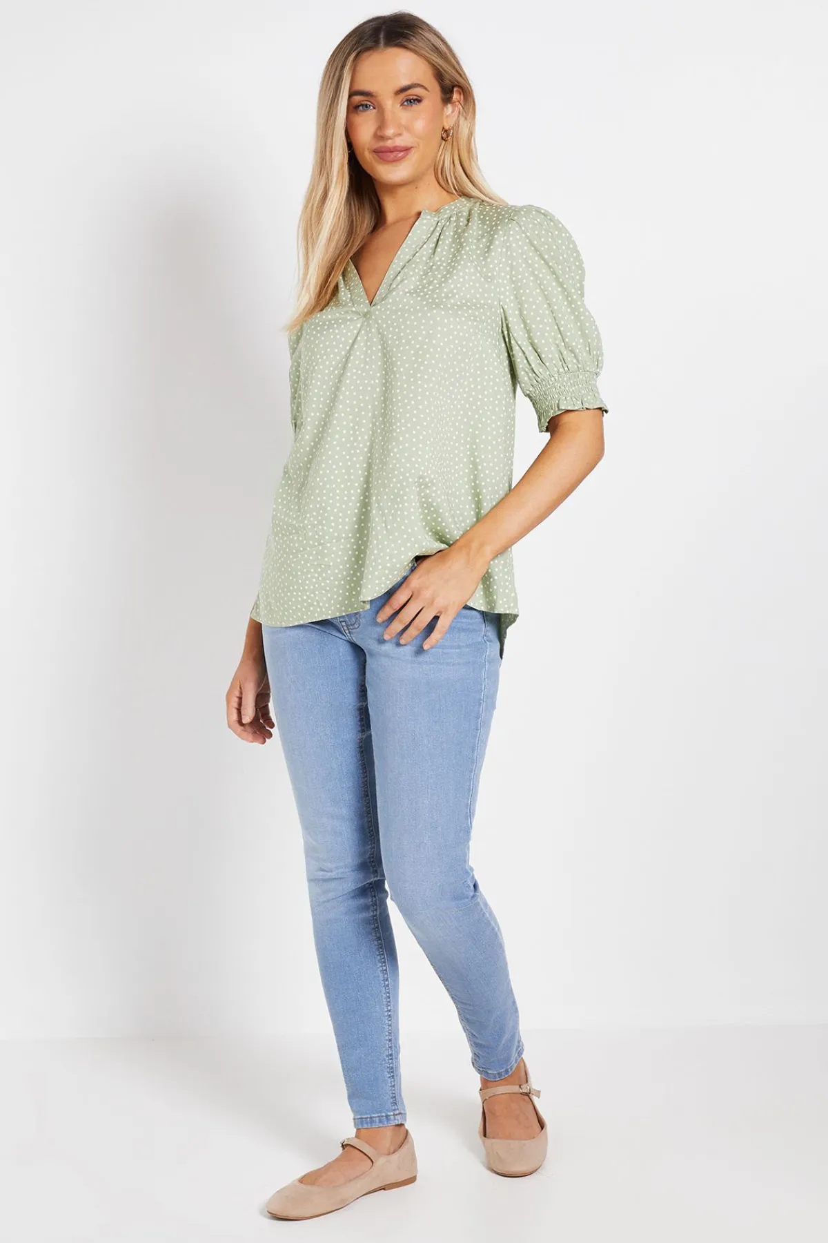 Dorothy Perkins Chemise Ample À Manches Bouffantes Imprimé À Pois<Femme Tops