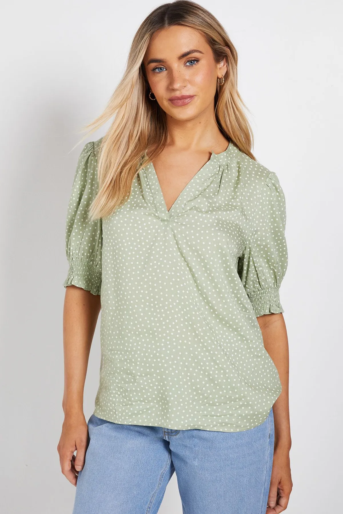 Dorothy Perkins Chemise Ample À Manches Bouffantes Imprimé À Pois<Femme Tops