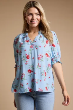 Dorothy Perkins Chemise Ample À Manches Bouffantes Et Imprimé Fleuri<Femme Tops