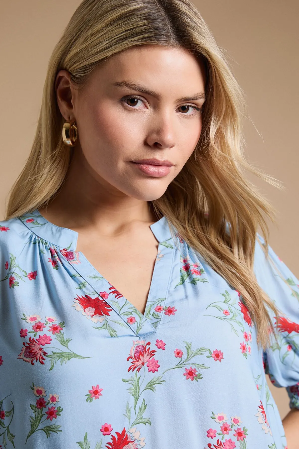 Dorothy Perkins Chemise Ample À Manches Bouffantes Et Imprimé Fleuri<Femme Tops