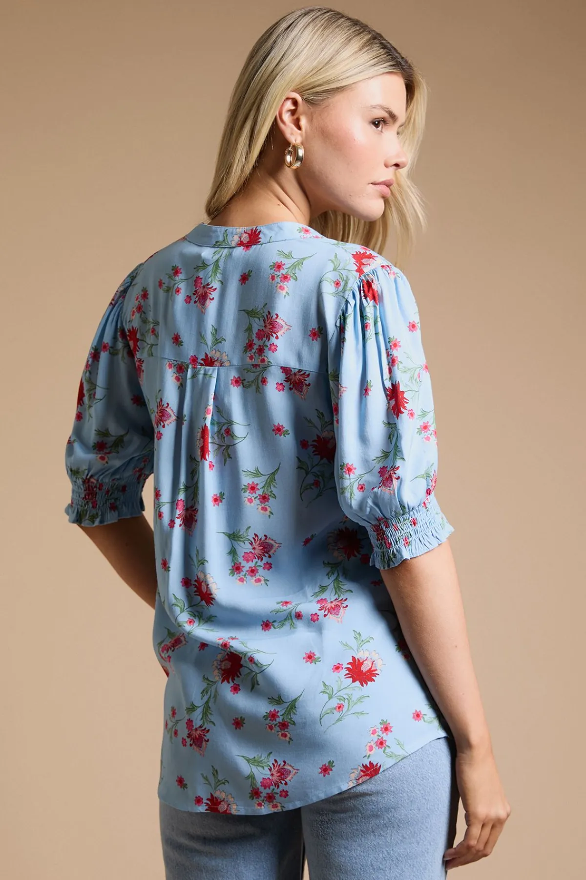 Dorothy Perkins Chemise Ample À Manches Bouffantes Et Imprimé Fleuri<Femme Tops